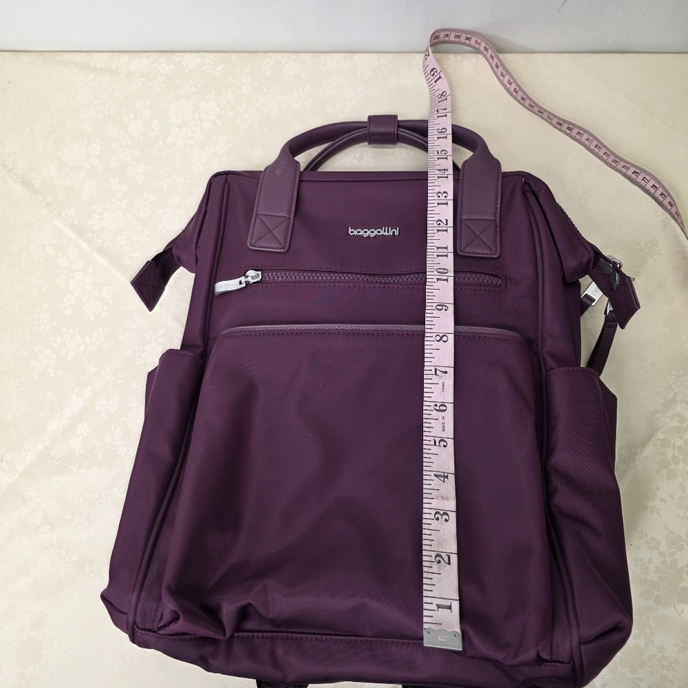 Baggallini Purple Nolita Convertible Backpack Tote RFID - Picture 10 of 12